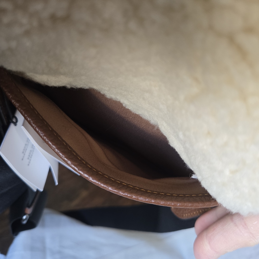 Coach Lucas Crossbody Shearling Bag In Signature Canvas - Picture 13 of 14